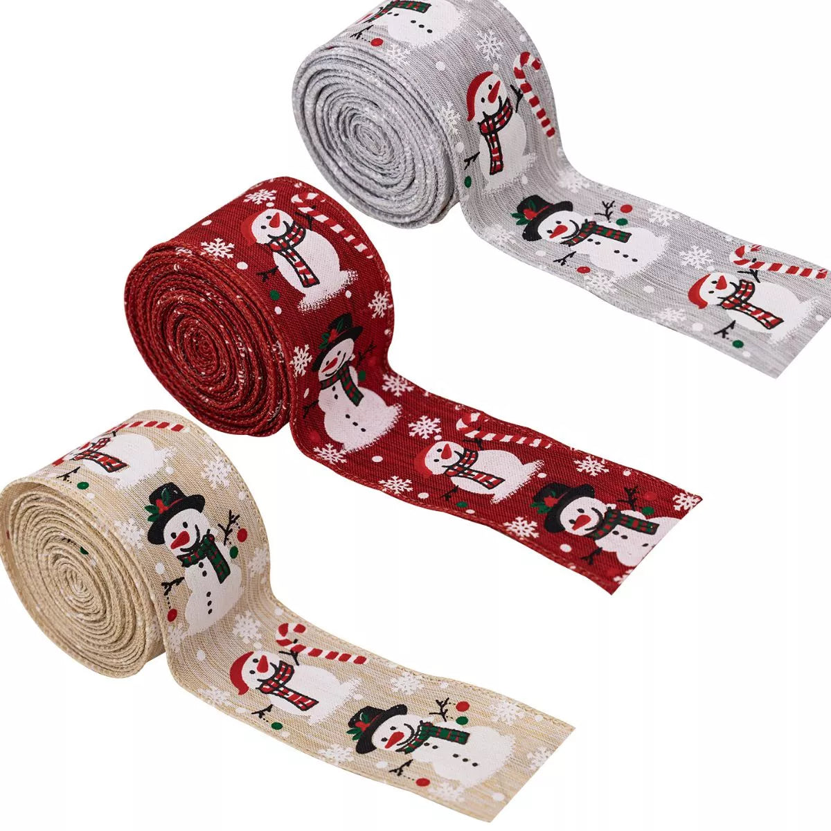 Ruban décoratif — Bonhomme de neige — vue 4 sur 6