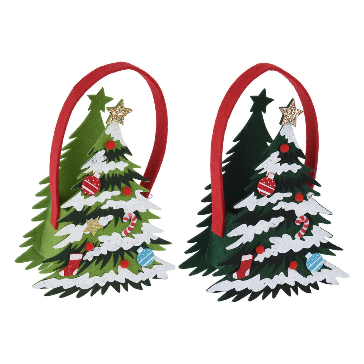 Sac cadeau en feutrine — Sapin décoré