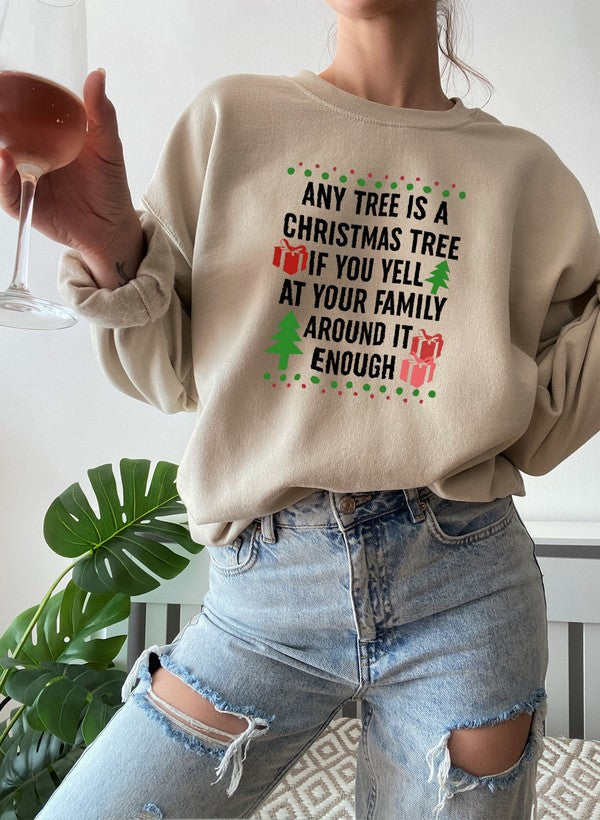 Sweat de Noël « Any Tree Is A Christmas Tree » — vue 5 sur 6