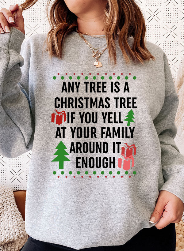 Sweat de Noël « Any Tree Is A Christmas Tree » — vue 6 sur 6
