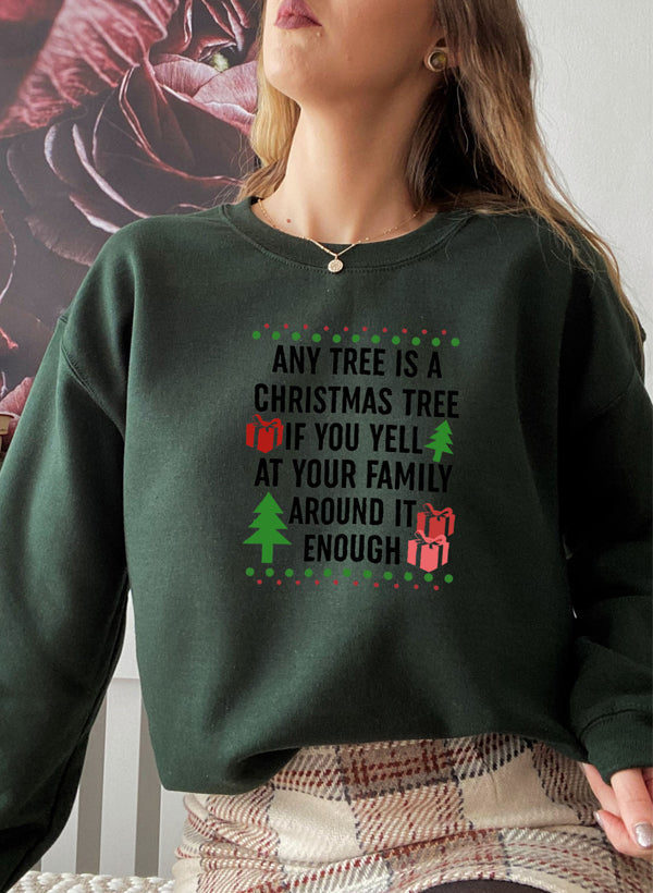 Sweat de Noël « Any Tree Is A Christmas Tree » — vue 4 sur 6