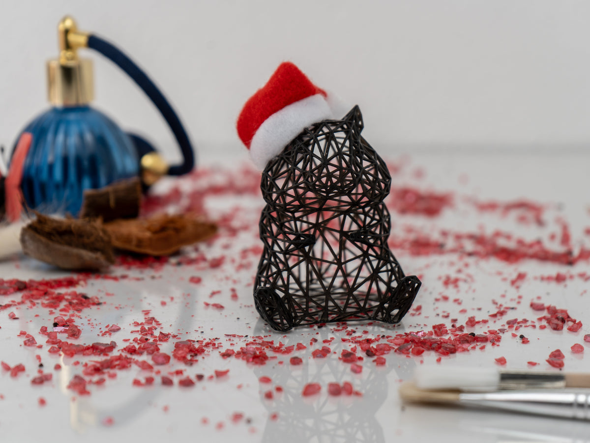 Figurine de Noël — animal filaire avec bonnet — vue 5 sur 5