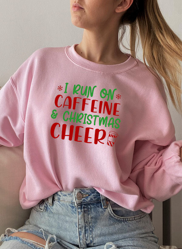 Sweat de Noël « I Run On Caffeine & Christmas Cheer »