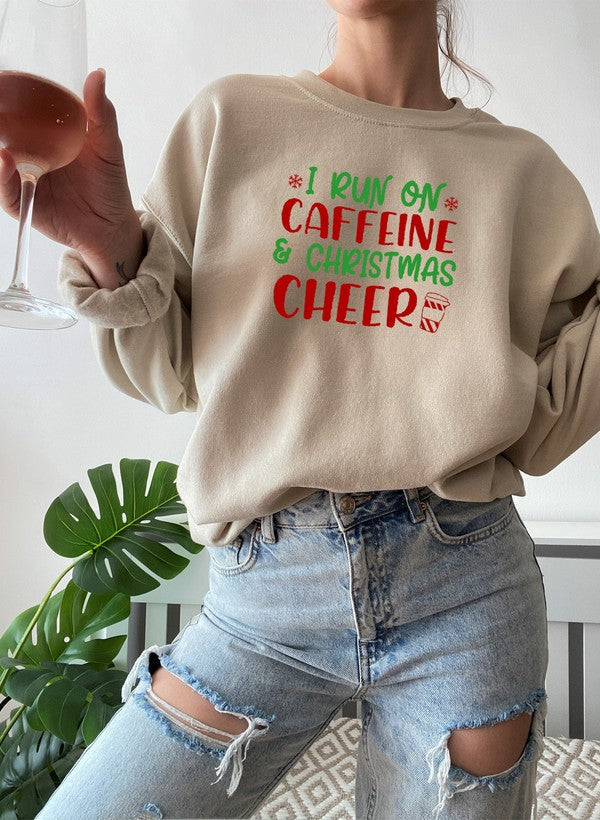 Sweat de Noël « I Run On Caffeine & Christmas Cheer »