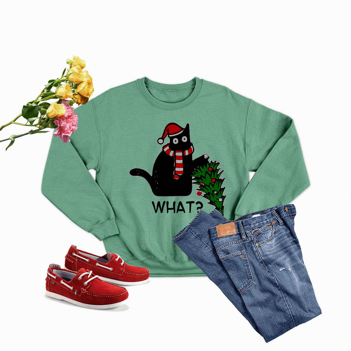 Sweat de Noël « What Cat Christmas Tree » — photo 2
