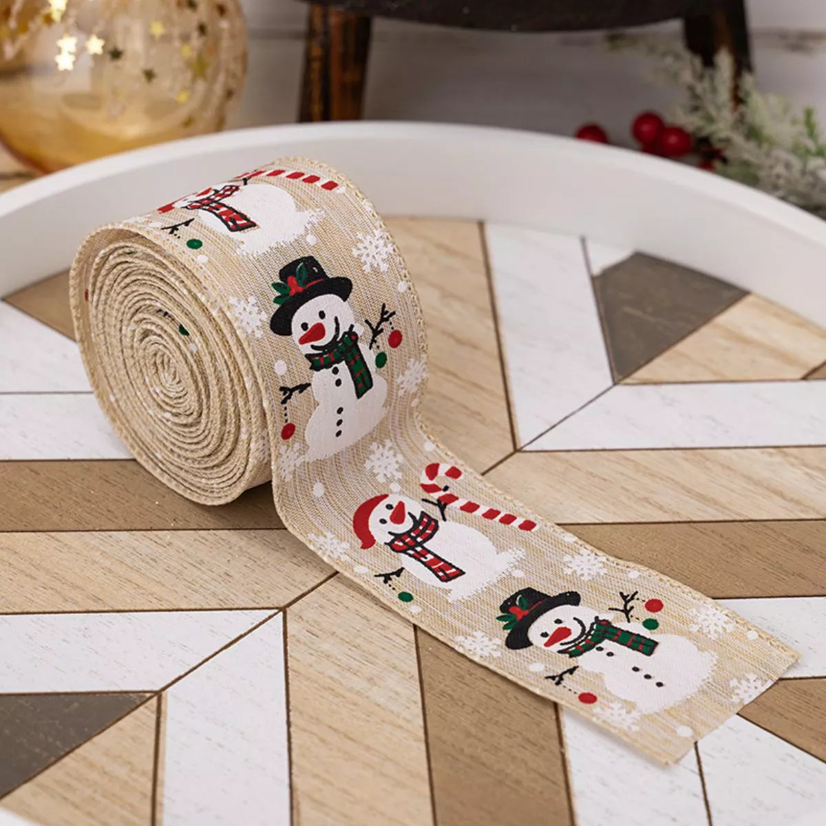 Ruban décoratif — Bonhomme de neige — vue 1 sur 6