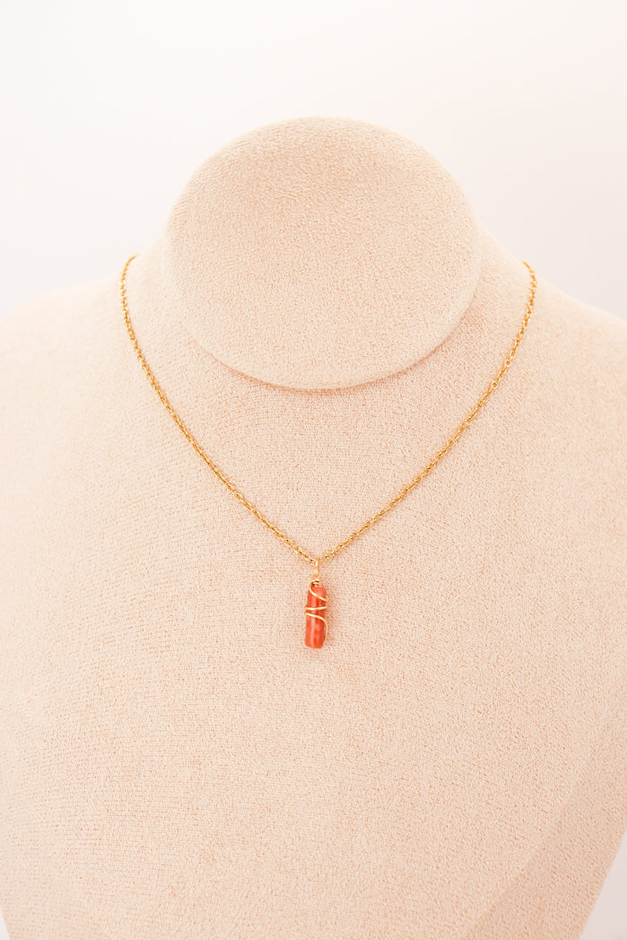 Pendentif Mini piliers en jade, fleurs de prunier — photo 7
