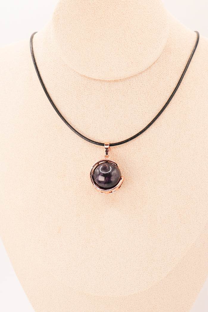 Pendentif Sphère de Lune en améthyste — photo 3