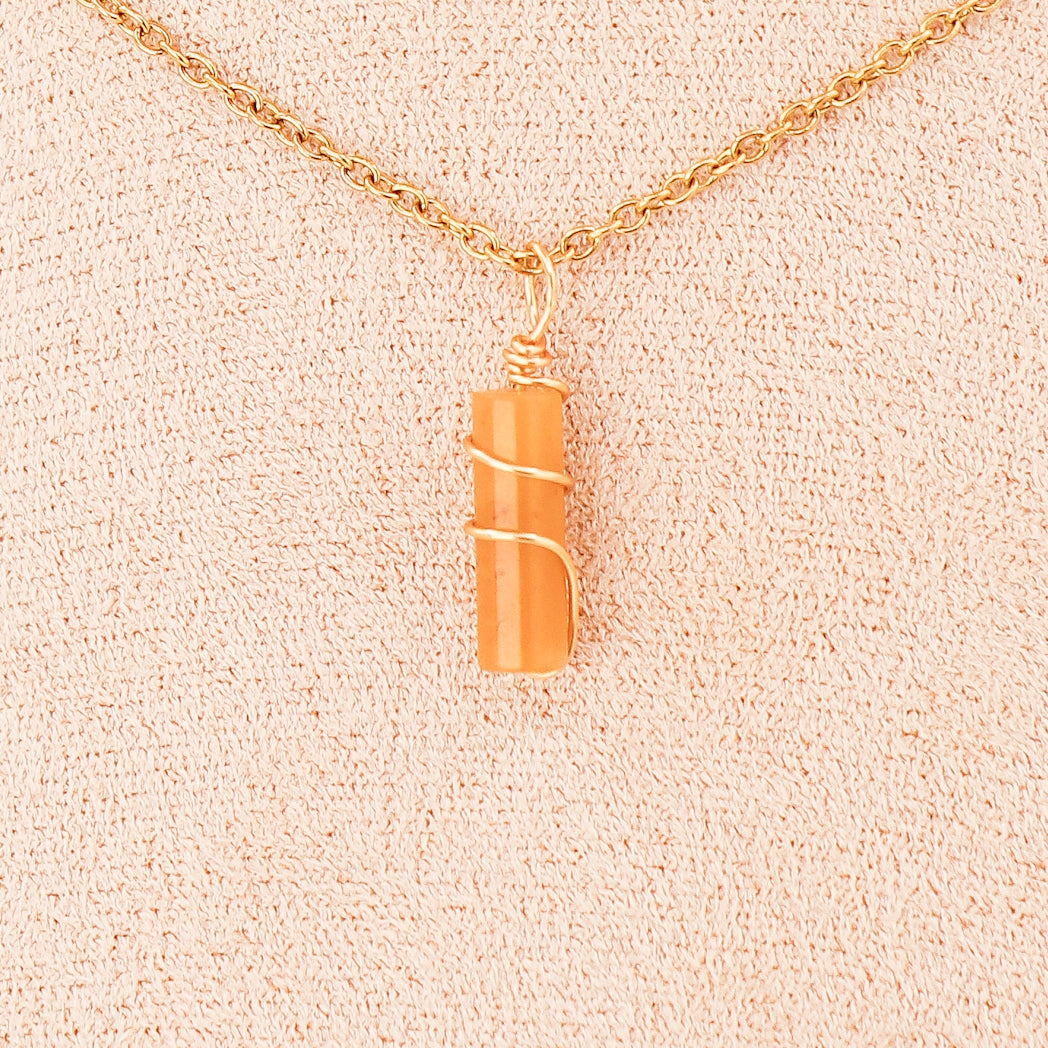 Pendentif Mini piliers en jade, fleurs de prunier — photo 4