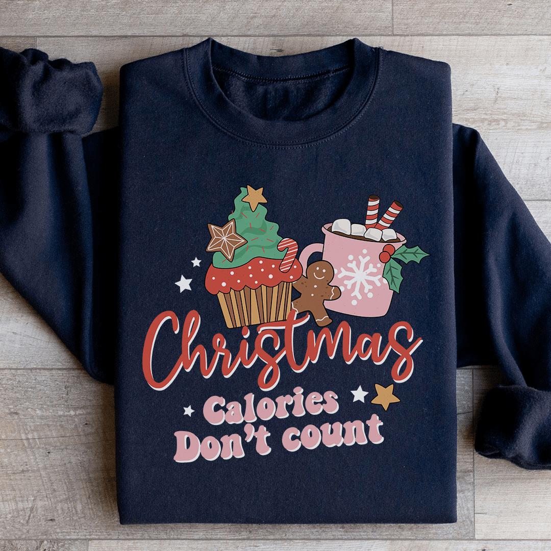 Sweat de Noël « Christmas Calories Don't Count » — photo 1