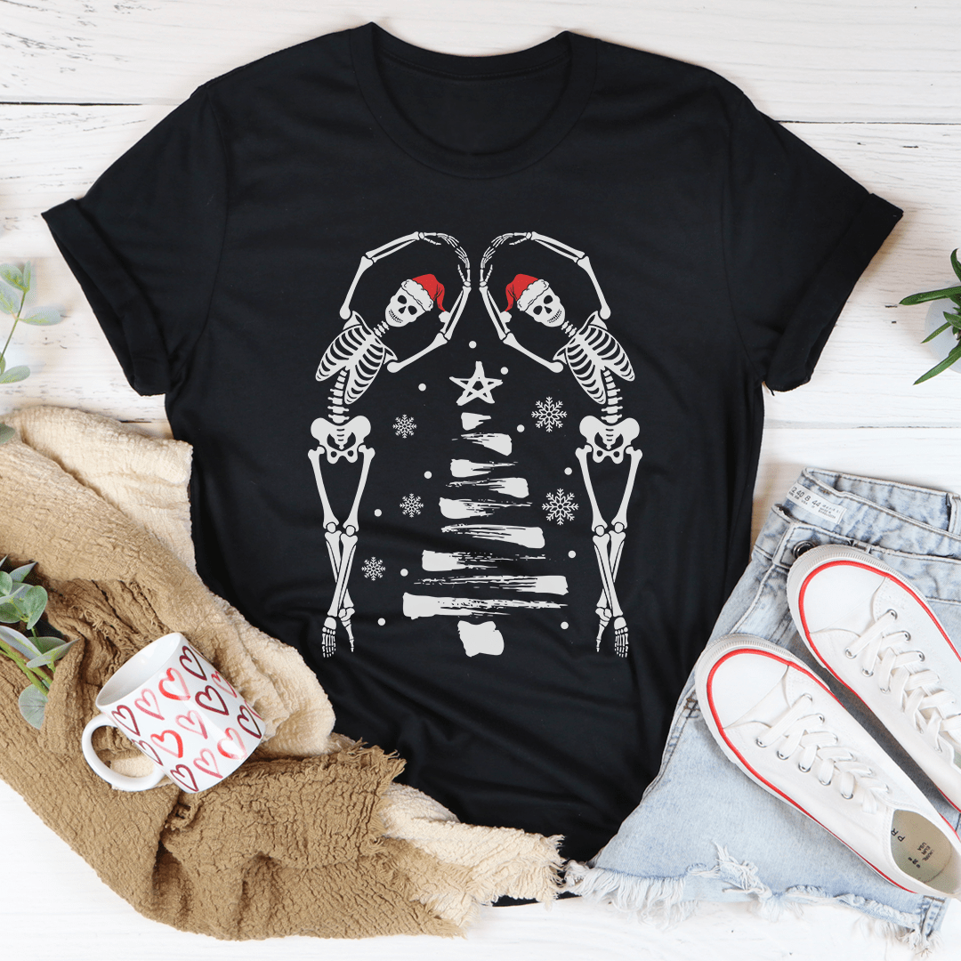 T-shirt de Noël « Christmas Tree Skeletons » — photo 1