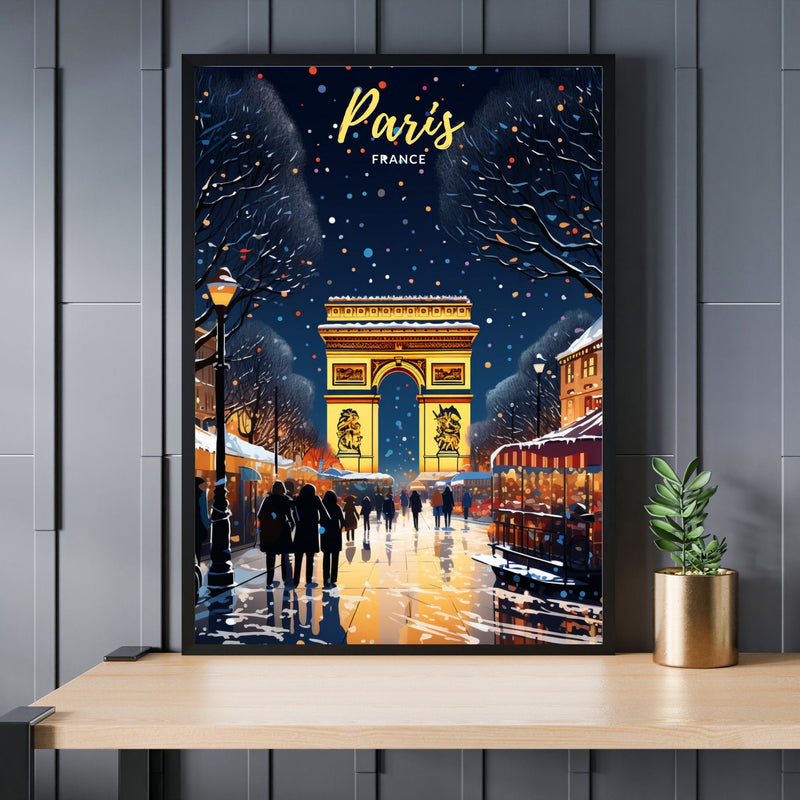 Affiche Paris — Arc de Triomphe la nuit