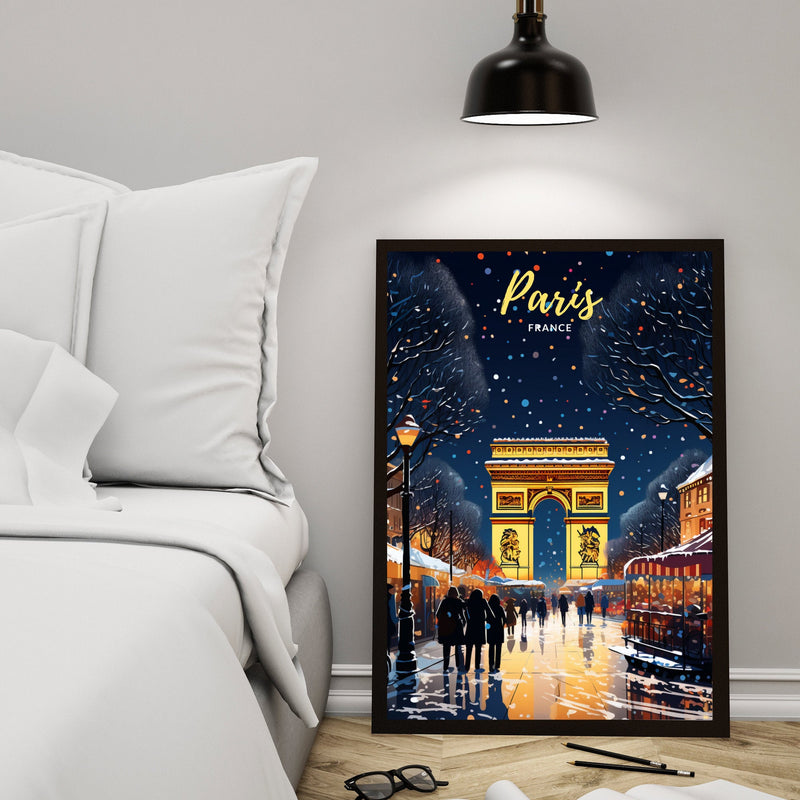 Affiche Paris — Arc de Triomphe la nuit