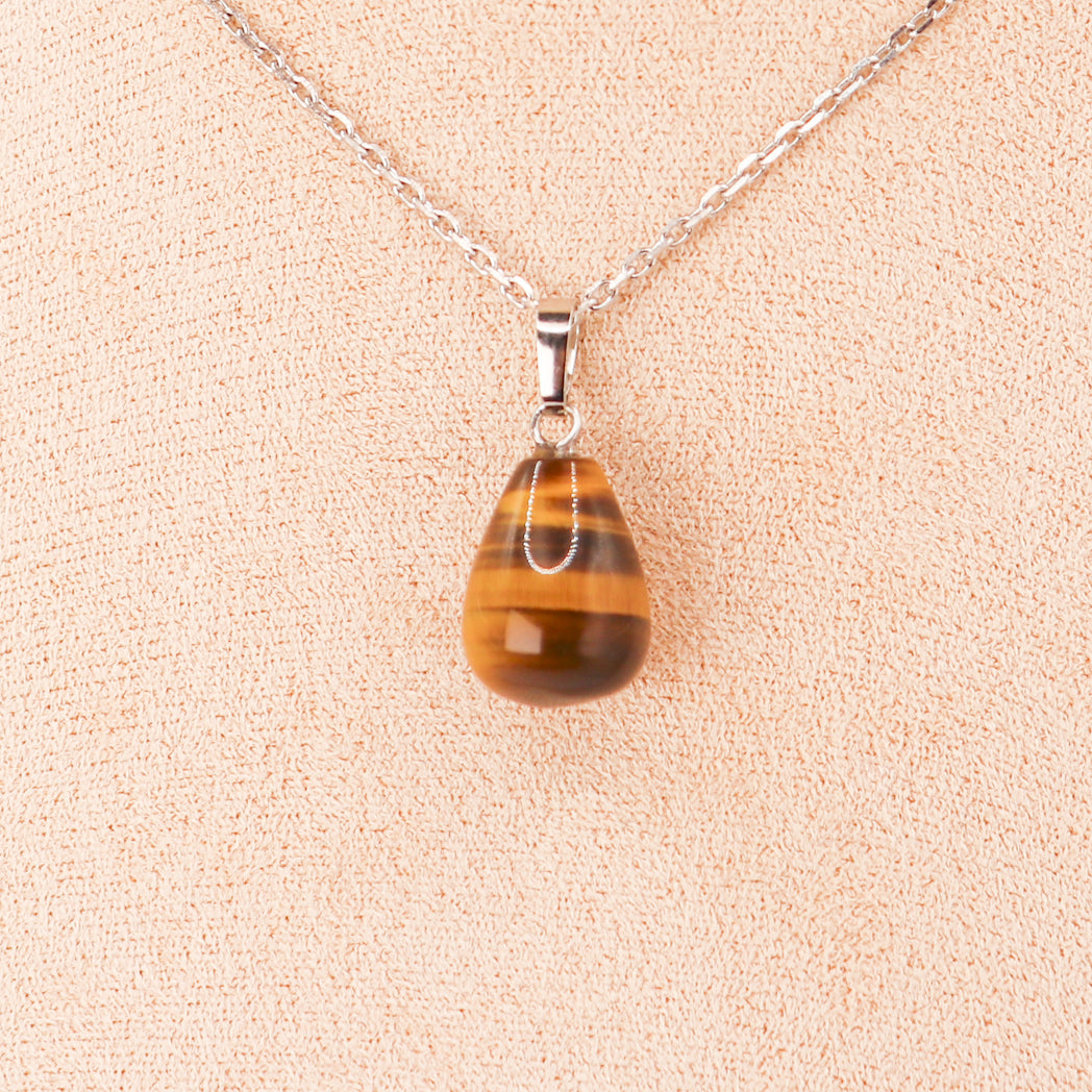 Pendentif Goutte en œil de tigre — photo 1