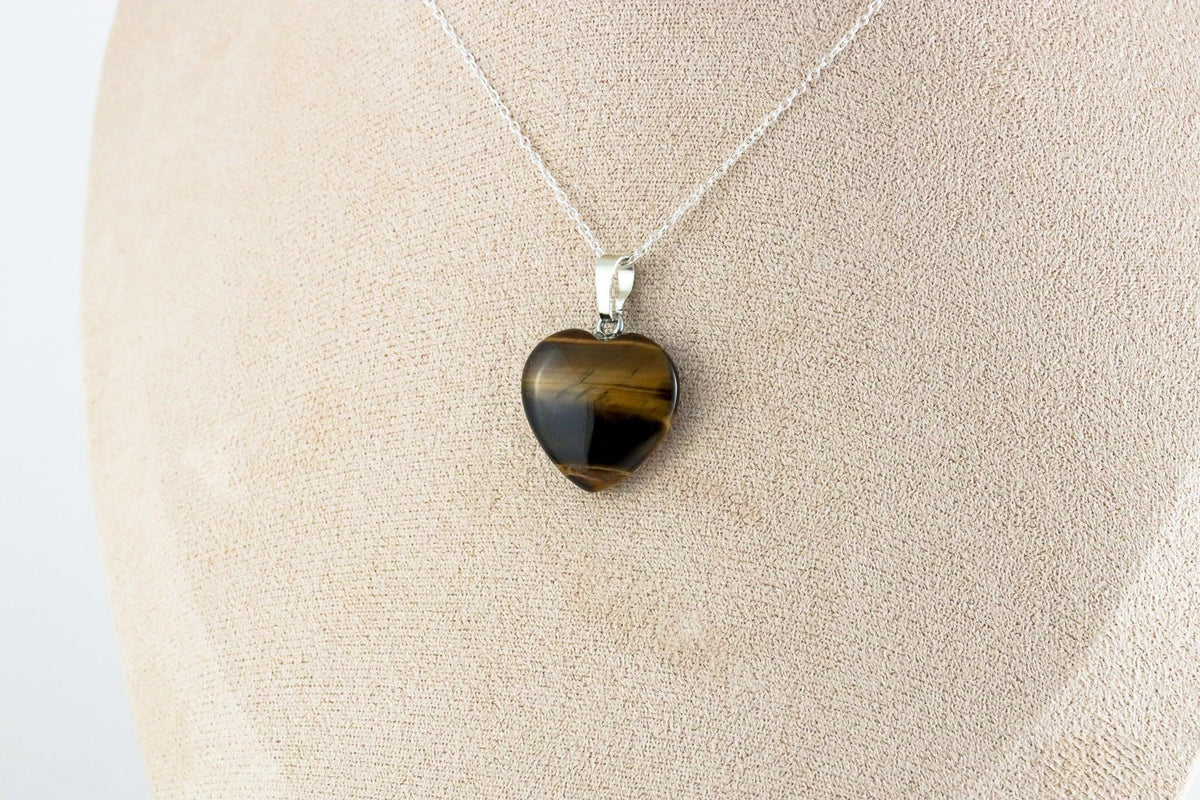 Pendentif Cœur en œil de tigre — vue 1 sur 2