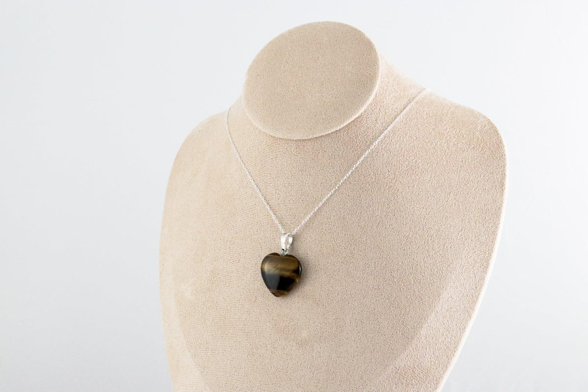 Pendentif Cœur en œil de tigre — vue 2 sur 2