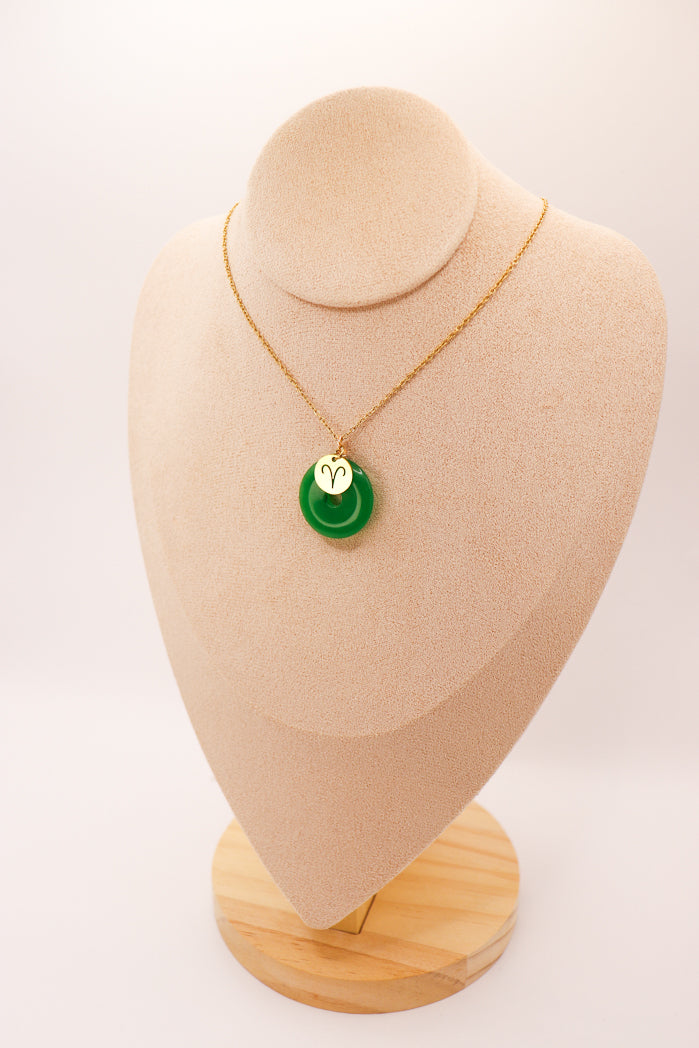 Pendentif Donut en jade personnalisable + charm astro — photo 2