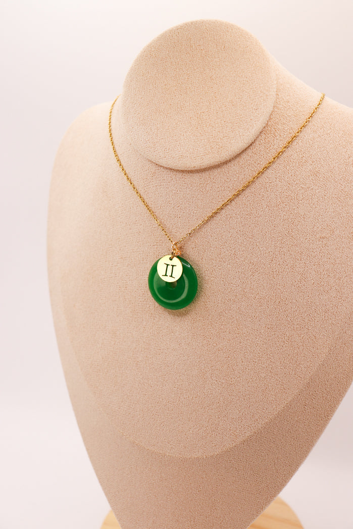 Pendentif Donut en jade personnalisable + charm astro — photo 8