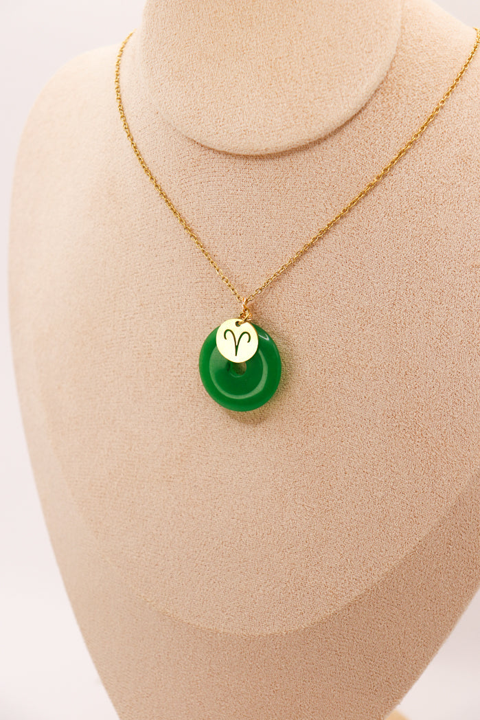 Pendentif Donut en jade personnalisable + charm astro — photo 6