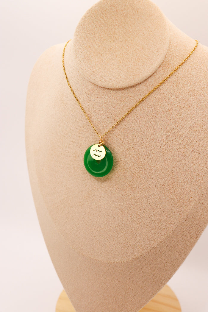 Pendentif Donut en jade personnalisable + charm astro — photo 3