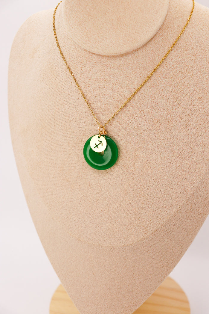 Pendentif Donut en jade personnalisable + charm astro — photo 14