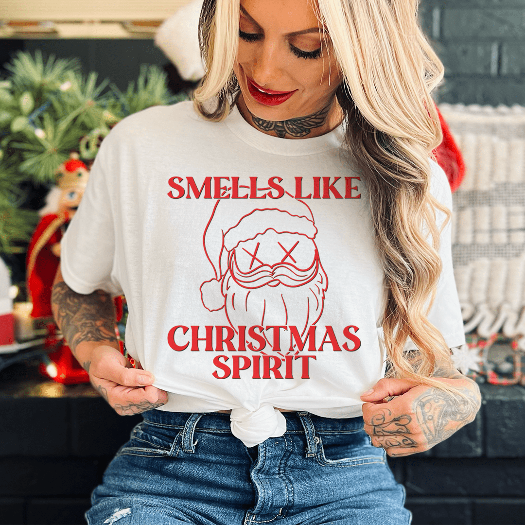 T-shirt de Noël « Smells Like Christmas Spirit » — vue 1 sur 4